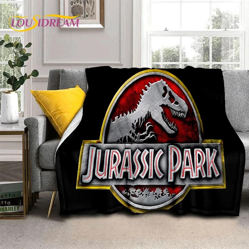 3D Мультяшное Одеяло из Мягкой Фланели с Динозаврами Парка Юрского периода для Кроватей, Спальни, Дивана, Пикника, Плед для Отдыха на Открытом Воздухе, Подарок