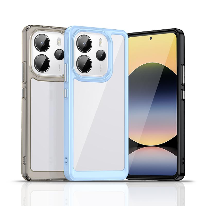 For Xiaomi Redmi Note 14 Case Transparent PC Luxury TPU Silicone Cover Redmi Note 14 Case TPU Protector Case Redmi Note 14 Cover