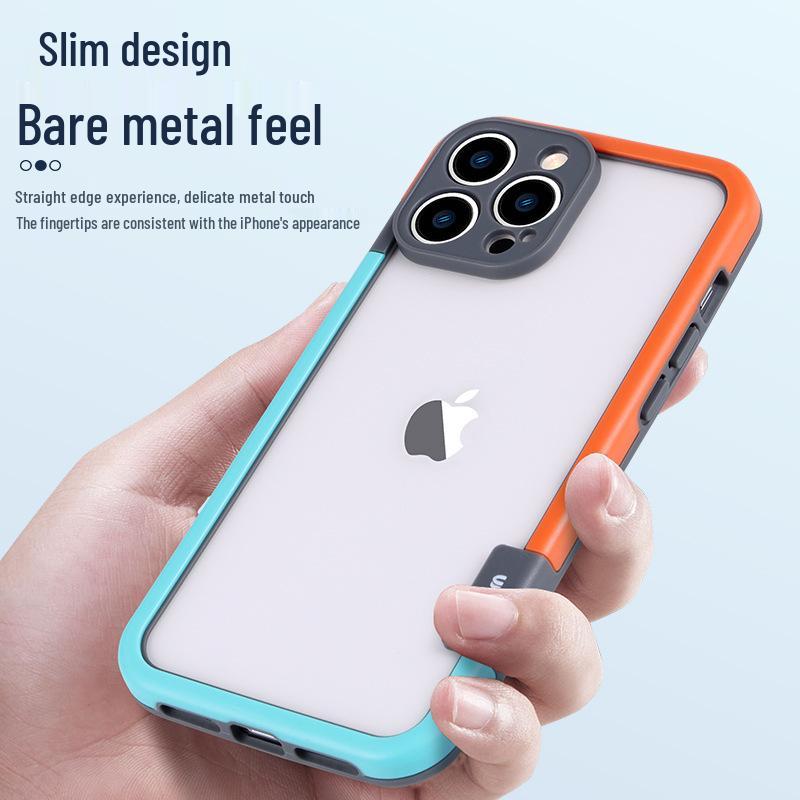 Стильный силиконовый чехол Color Blocking для iPhone 16 Pro Max с защитой от падений