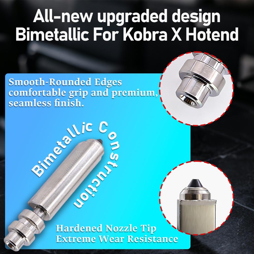 Nozzles For Anycubic Kobra X/kobra 4 Quick Swap Hotend Nozzle Hardened Steel 0.25/0.4/0.6/0.8mm Kobra X 3D Printer Part