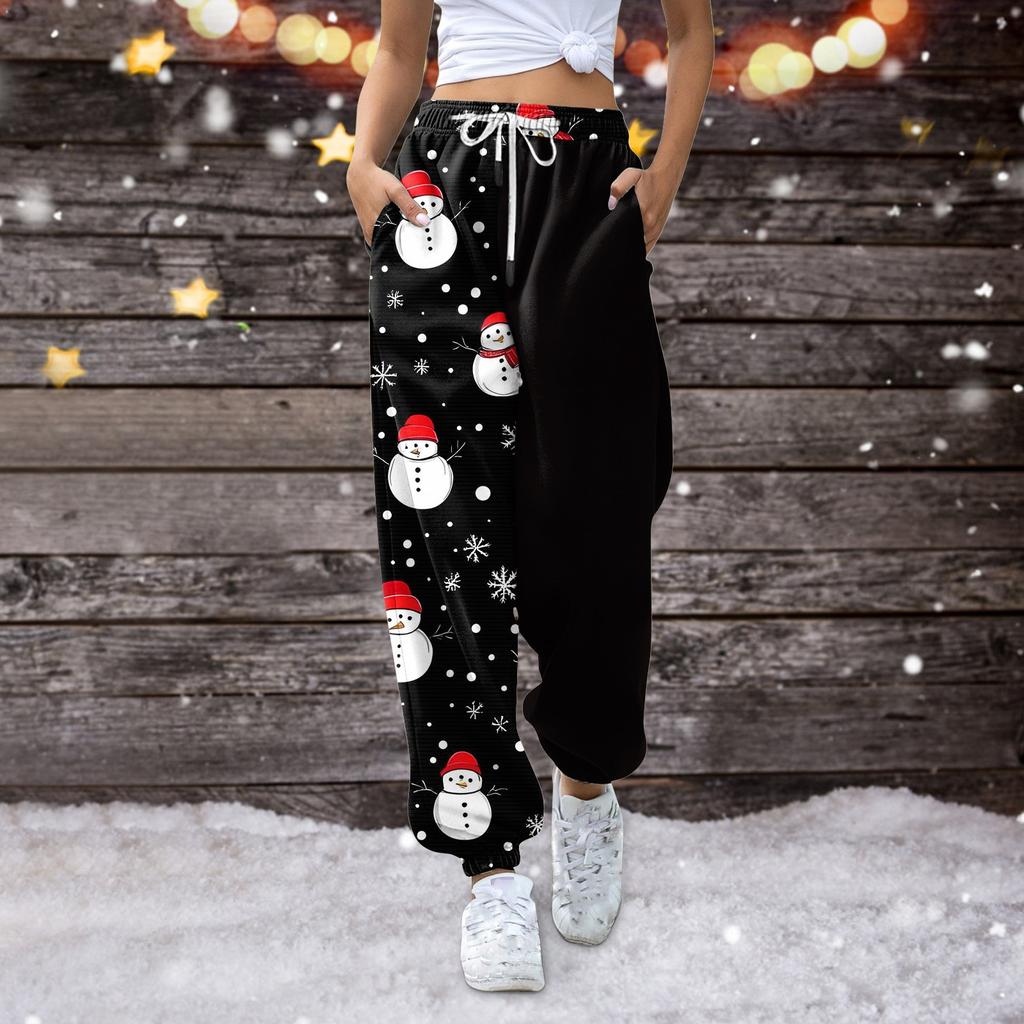 Women's Casual Fashion Sweatpants Christmas Printed Casual Pants