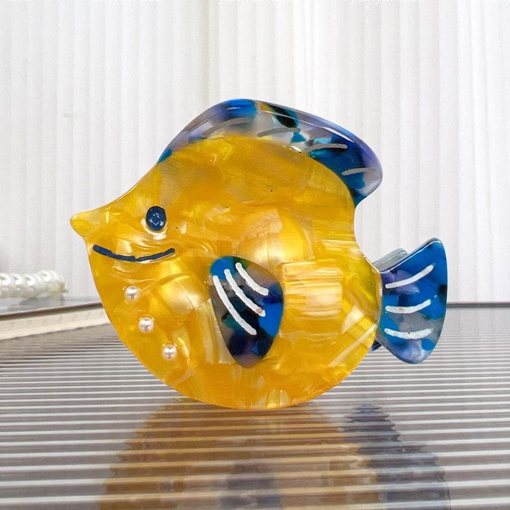 Korean Style Sea Creature Hair Claw Acetic Acid Grab Clip Creative Ocean Animal Hair Clip  Daily