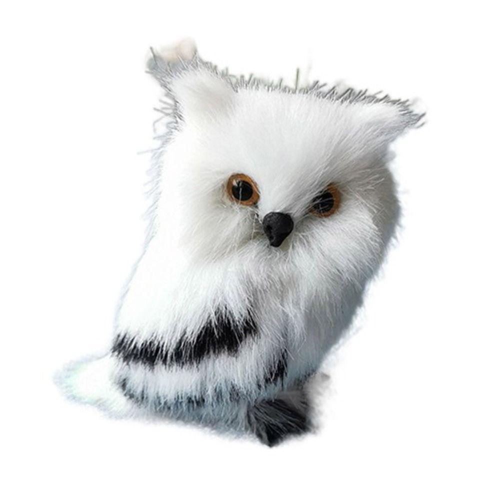 Пенопластовая имитация совы серо-белая яркая пушистая сова подарок искусственная модель совы в помещении и на открытом воздухе