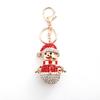 Брелок-подвеска Yousheng Сверкающие стразы Дизайн снеговика Металлическое кольцо для ключей Декоративный держатель для ключей Украшение для сумки друзей