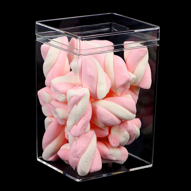 Прямоугольная прозрачная пластиковая коробка для хранения с крышкой, акриловая коробка для еды, конфет, прозрачная подарочная упаковка для ювелирных изделий, контейнер-органайзер