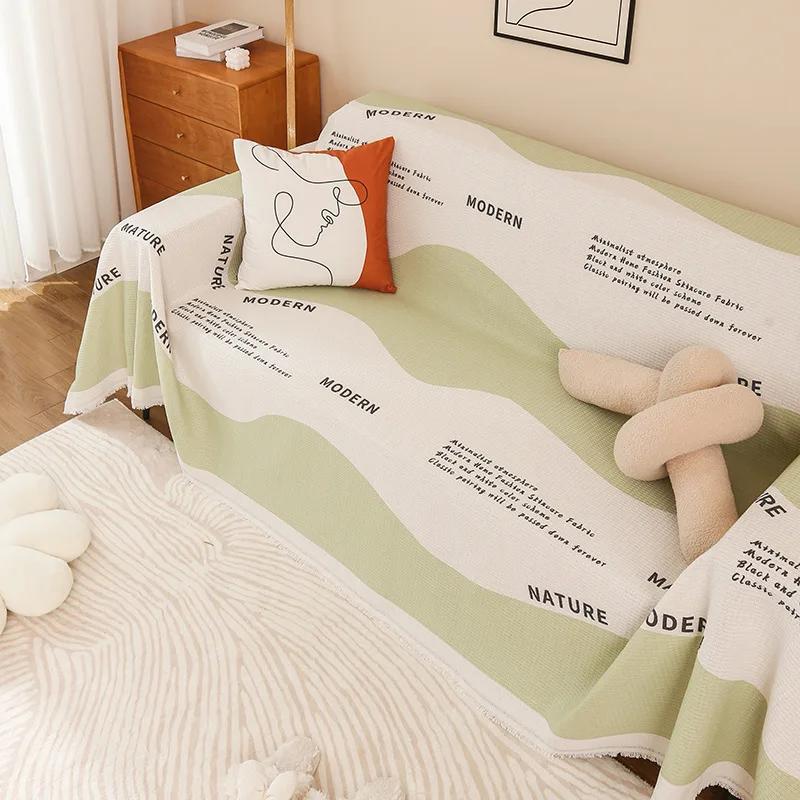 Полиэстер Хлопок Печатный Диван Полотенце Синель Диванные Одеяла Все Включено Чехол Ткань Четыре Сезона Диван Полотенце Анти Кошачьи Царапины