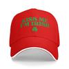 Kiss Me I'm Irish Funny St Patricks Day Baseball Cap Unisex Men Print Hip Hop Hats Summer Fashion Outdoor Sport Baseball Caps