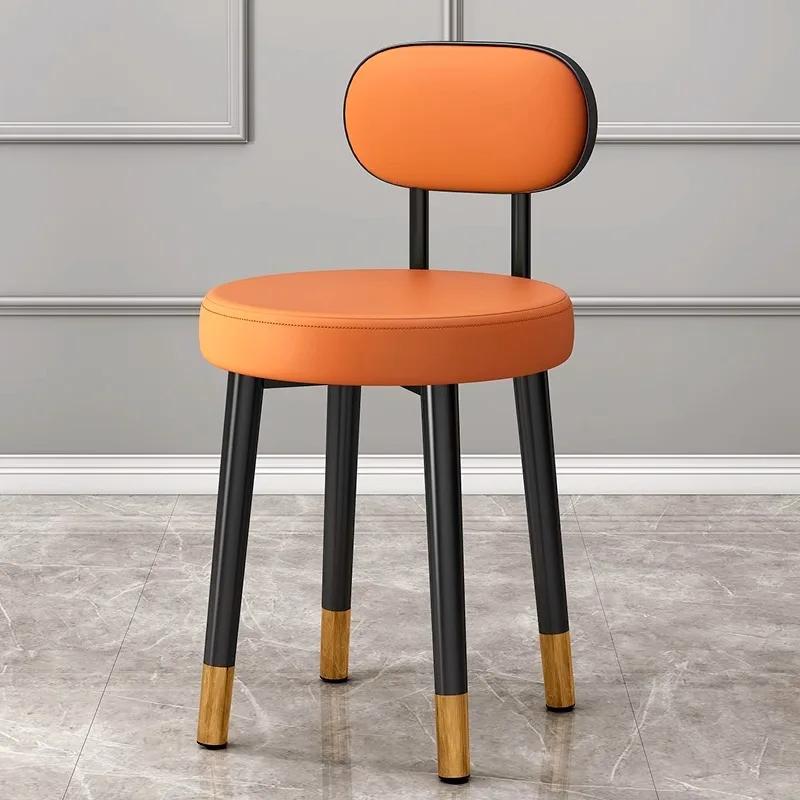 Home Light Luxury Dining Table Chair Lightweight Home Breathable Chair Soft Package Bedroom Dressing Chair Creative Dining Chair