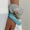Ingemark 3 Styles Boho Irregular Resin Chunky Bangles for Women Y2K Vintage Glossy Geometric Wide Bracelets Hand Jewelry Gift