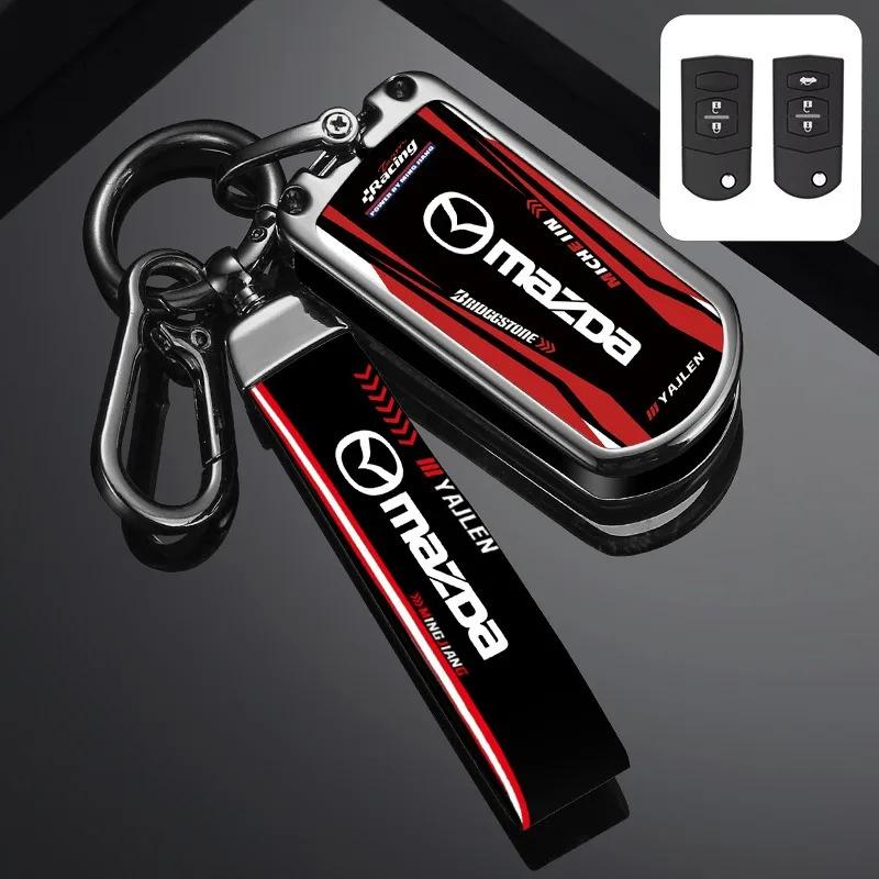 Zinc Alloy Car Key Case Cover Shell For MAZDA 3 5 6 CX-5 CX-7 CX-9 Miata MX-5 MPS SP23 3 Buttons Flip Folding Protector Keychain nnh3