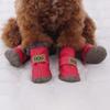 Мягкие питомцы Снежные ботинки Теплые собачьи дождевики Ботинки для дождя и снега для щенков Зимняя обувь для домашних питомцев для 4 шт./компл. Кошки