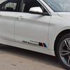 2 шт. Наклейка M Motorsport Светоотражающая наклейка на боковую дверь автомобиля Для BMW X1 X3 X5 X6 M3 M5 M6 E46 E39 E90 E60 E36 Стайлинг автомобиля