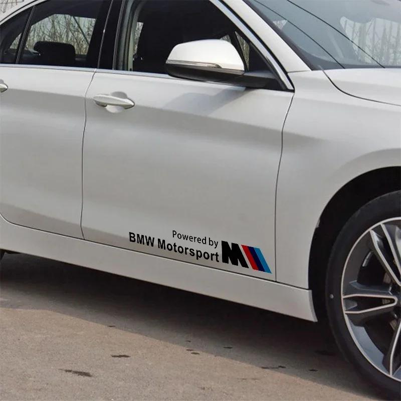 2 шт. Наклейка M Motorsport Светоотражающая наклейка на боковую дверь автомобиля Для BMW X1 X3 X5 X6 M3 M5 M6 E46 E39 E90 E60 E36 Стайлинг автомобиля
