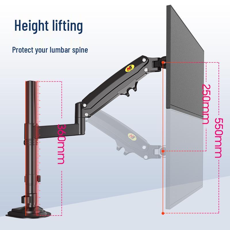NB Height-Adjustable Monitor Stand with Telescopic, Rotating Arm - H100