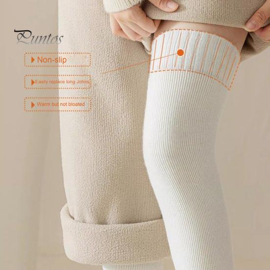 Плюшевые носки выше колена с антискользящим эффектом - Утолщенные и теплые для различных случаев