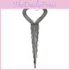 Chain Geometric Box Necklace With Rhinestones Tassels For Enthusiasts Fashion