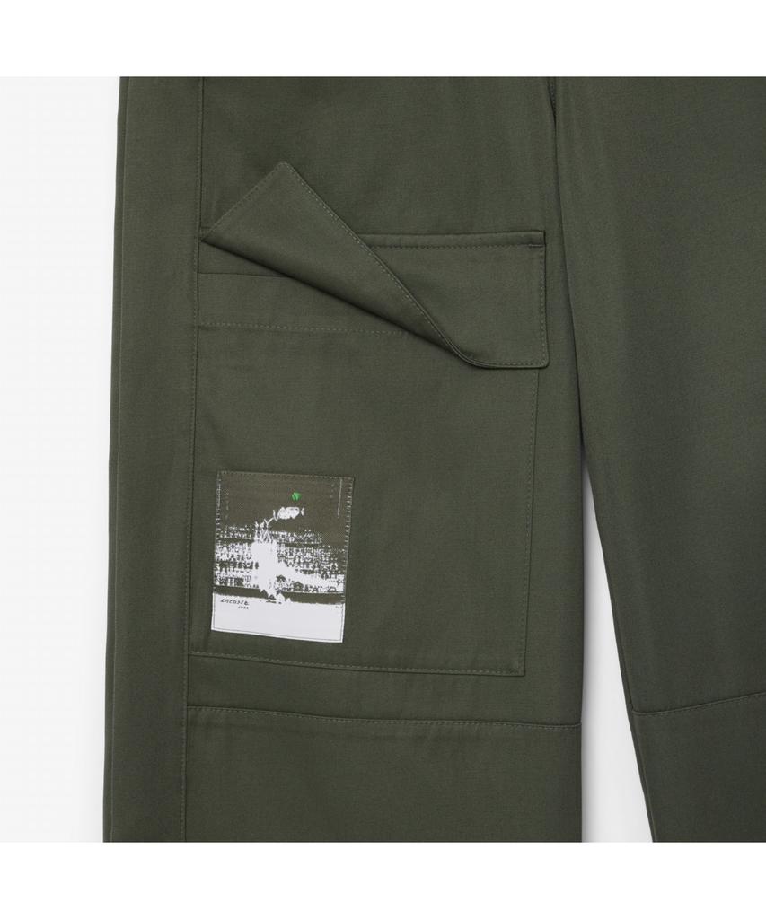 LACOSTE Женские хлопковые брюки со боковым клапаном свободного кроя Hf2452-55G HCF