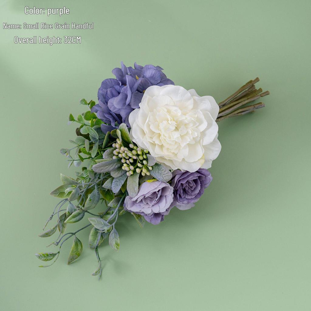 Artificial Camellia Rose Bouquet for Home and Wedding Decoration