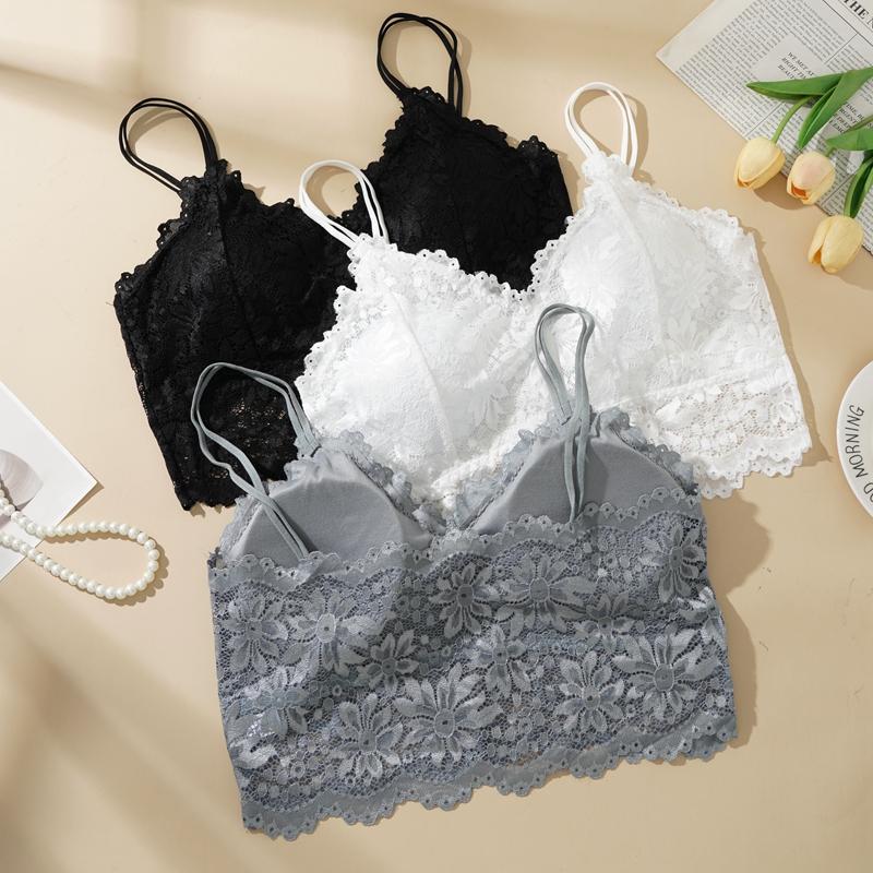 Сексуальный женский кружевной жилет без рукавов, бюстгальтер с вырезами, с подкладкой, топы, нижнее белье, женский бралетт
