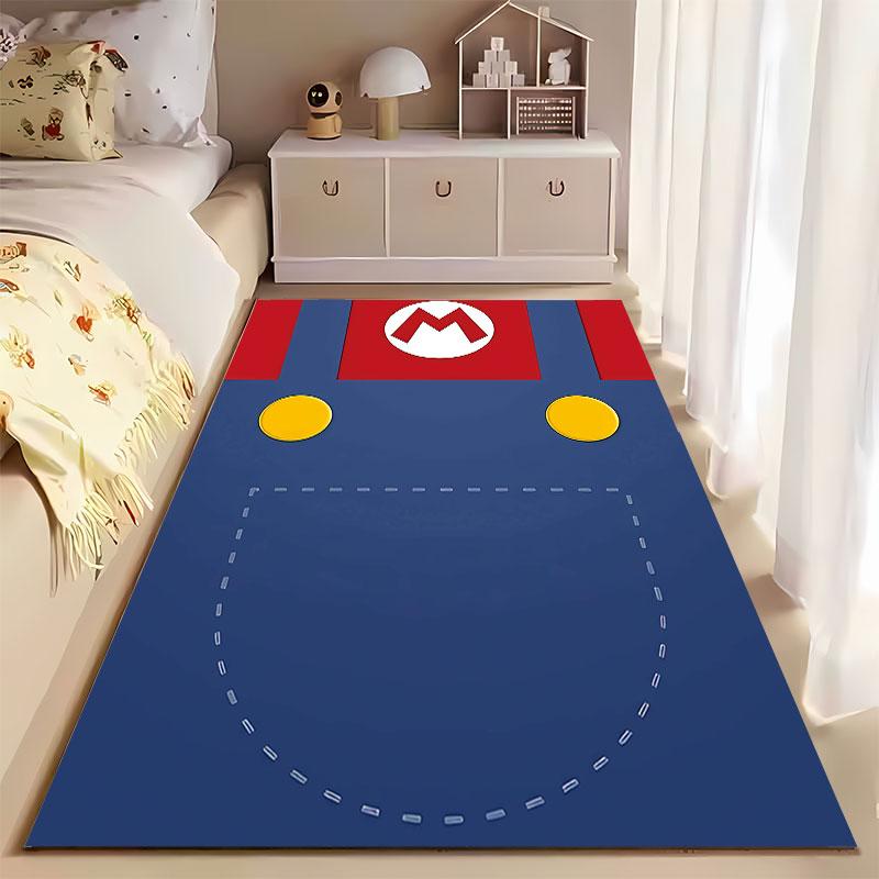 Red and Blue Cartoon Pattern Carpet suitable as a non-slip mat for the living room or bedroom sofa