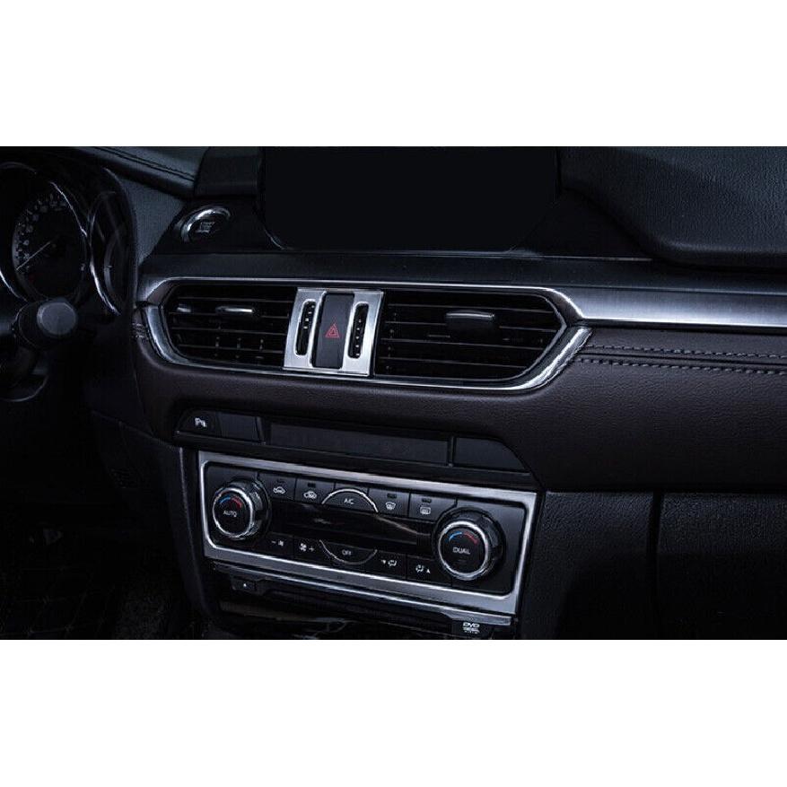 For Mazda 6 Atenza 2016-2017 Matte Silver Emergency Light Switch Panel Trim 1PCS