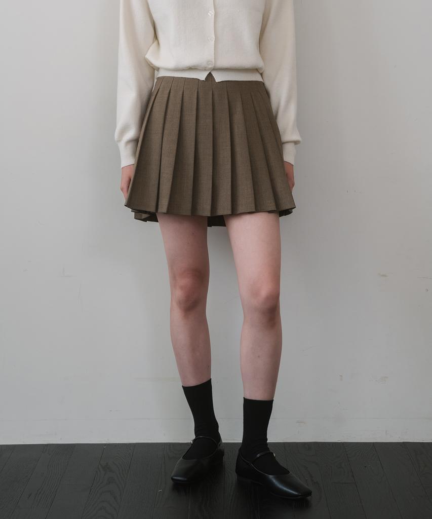 Laminez Love Pleated Mini Skirt - Brown