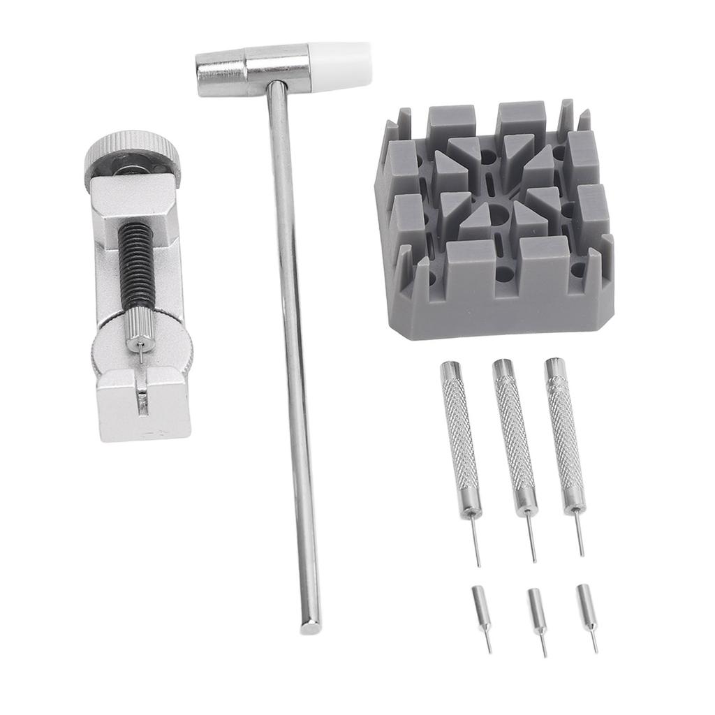 Набор инструментов для удаления звеньев часов, 9 шт., Инструмент для самостоятельной регулировки, Профессиональный молоток для ремонта часов для регулировки браслета