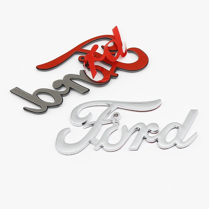 BAZG2 ABS Ford Lettering Badge Stickers Car Rear Trunk Body Emblem Auto Accessories For Ford Focus Fusion Logo ST Line MK2 MK3 MK4