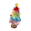 DIY Christmas Tree Handmade Kit Gift Artwork Full Materials Set with Light Xmas Decoration