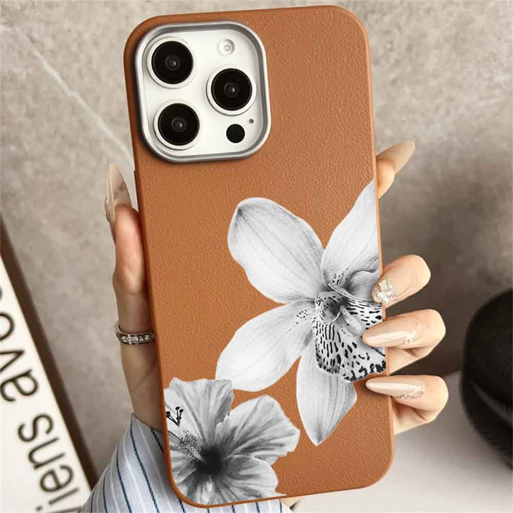 Прозрачный узорчатый цветочный чехол для телефона, кожаный чехол для Samsung Iphone Xiaomi, устойчивый к царапинам чехол для мобильного телефона, чехол для телефона