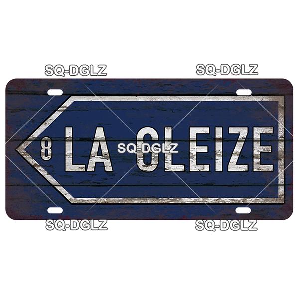 SQ-DGLZ Minen German Road License Plate Warning Tin Sign State Wall Decoration Metal Sign Home Decor Painting Plaques Art Poster
