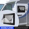 RV Window Acrylic Glass Anti Oxidation 75° Opening Angle Privacy Curtain Window Waterproof Sealed for Motorhome