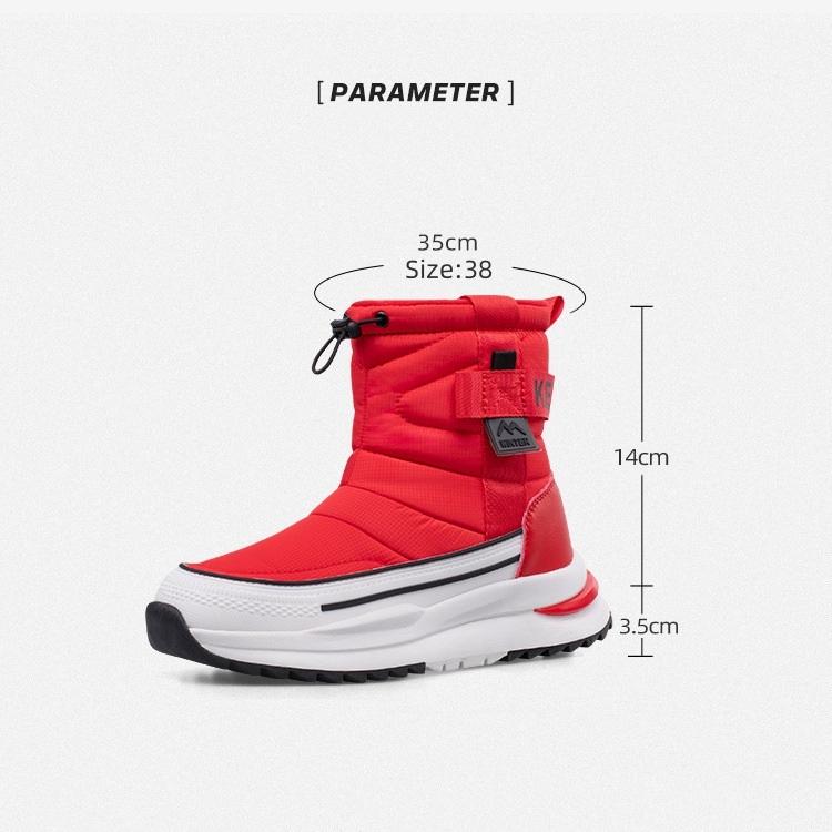 Женские и мужские зимние ботинки с толстым флисом, теплые и нескользящие, короткие ботинки