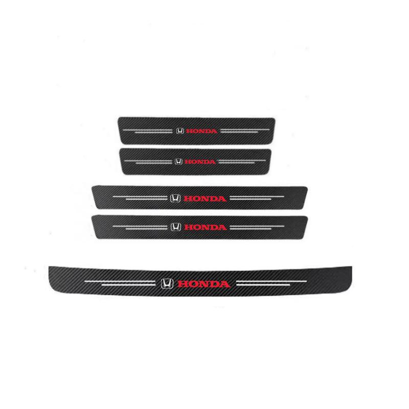 Carbon Fiber Car Sticker Car Door Trunk Protective Strip Decal For Honda Fit Civic Accord 7 8 9 10 Pilot City Jazz CRV HRV