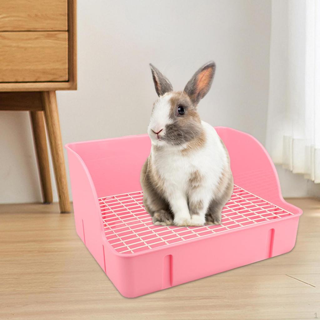 for Small Animal Bunny Guinea Pig Galesaur Ferrets Corner Litter Pan Potty Trainer Pets Cage Toilet