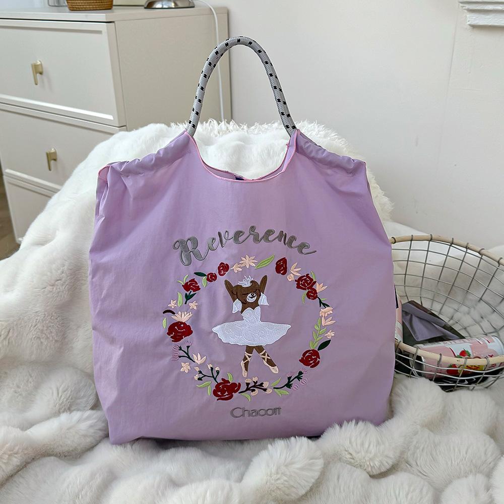 Embroidery Shopping Bag Women'S Fashion Niche Large Capacity Shoulder Bag Tide