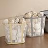 Foldable Dirty Clothes Basket Wall Mounted Clothes Storage Basket Mesh Laundry Hamper  Bedroom