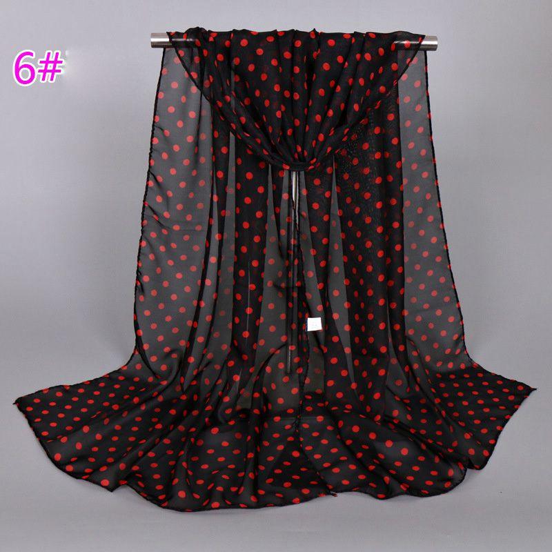 Chiffon Scarf Printing Thin Popular Scarf Sunscreen Women's Small Dots