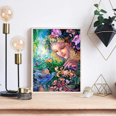 5D DIY Алмазная картина Лесной эльф Набор для вышивки крестом Мозаика Алмазная вышивка Роза Полный круглый квадратный дрель Украшение дома
