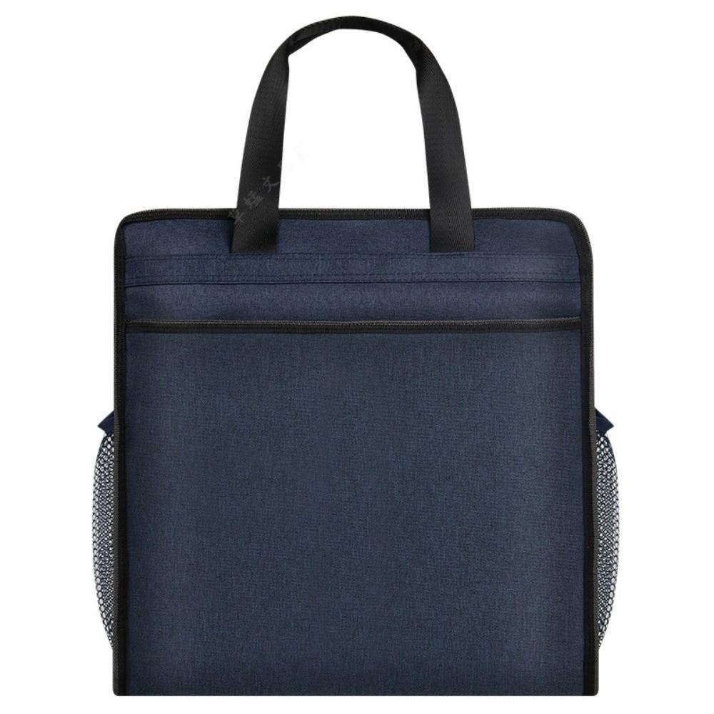 Waterproof Zippered Document Bag Oxford Students Portable Bag Durable File Tote Bag Pouch Book