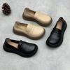 Лоферы Черные Кожаные Туфли Мягкая Подошва Повседневные Женские Туфли с Мягкой Подошвой