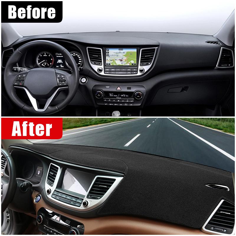 Автомобильные аксессуары для Hyundai Tucson TL 2015 2016 2017 2018 Plug-in Hybrid Dashboard Cover Avoid Light Pad Anti-UV Carpets Mats