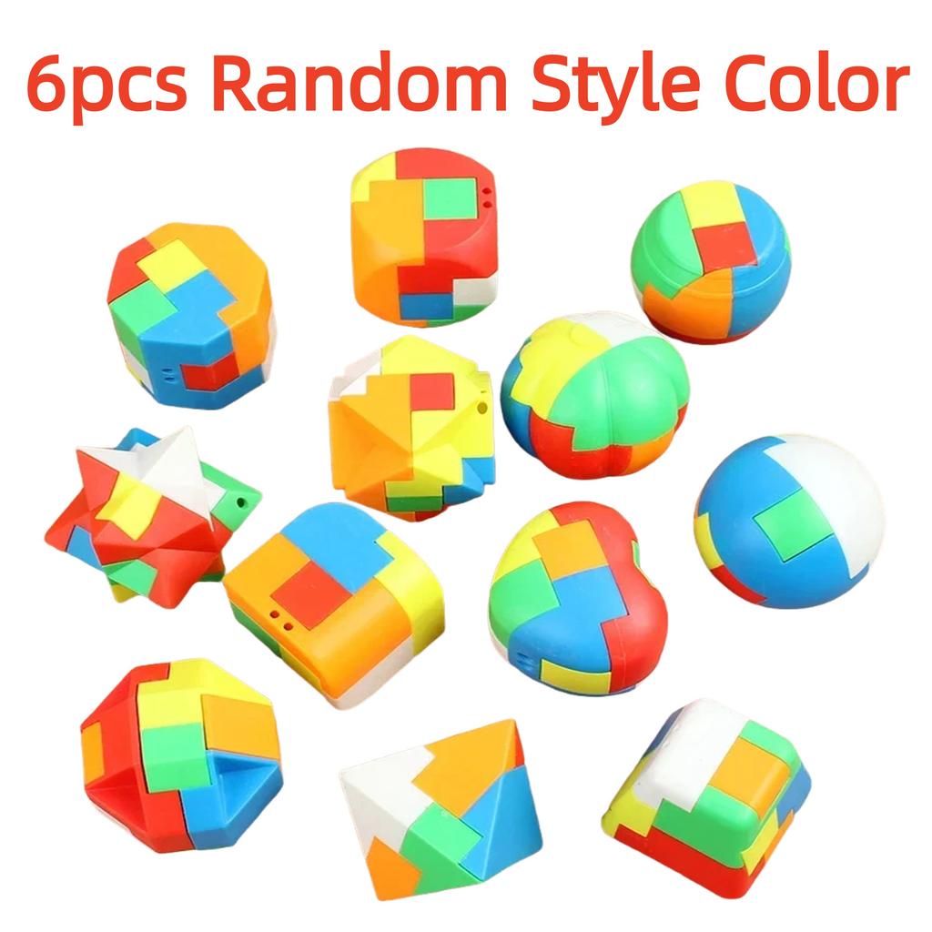 3D Puzzle Luban Lock Keychain Brain Teaser Game Magic Mini Cube Intellectual Children Educational Toys For Kids Adult Antistress