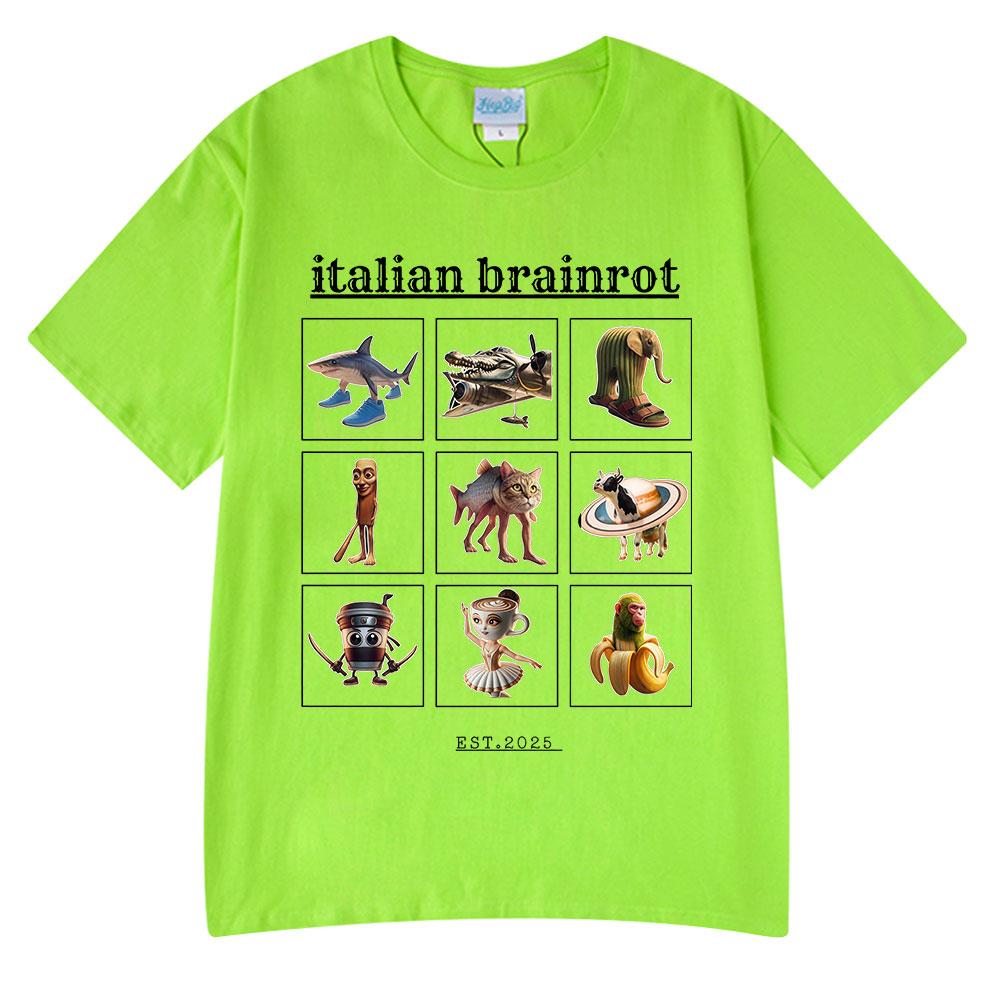 Итальянский Маразм Смешная Футболка с Мемом Тралалеро Тралала Тунг Тунг Тунг Сахур Бомбардиро Крокодило Лирили Ларила Мужские Женские Футболки