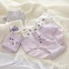 Cute Purple Girl Cartoon Rabbit Thread Cotton Strawberry Girl Student Mid-waist Underwear for Women