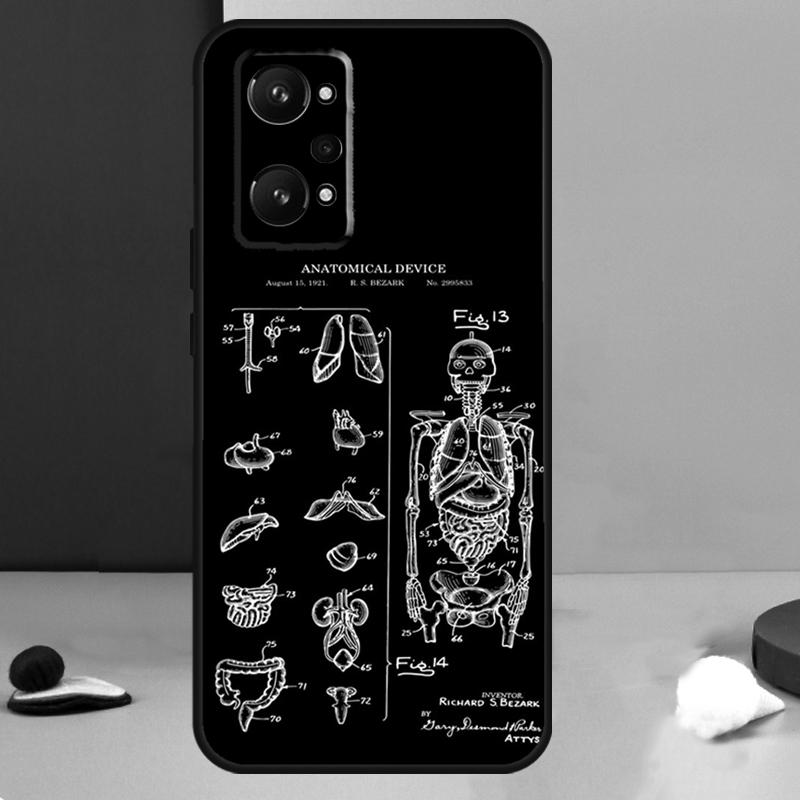 Медицинский человеческий орган Мозг Для Realme 13 12 10 11 14 Pro Plus GT 6 5 6T GT7 Pro C55 C53 C51 C21Y C25S C75 C67 C61 Чехол