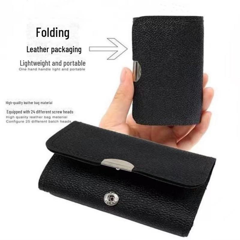 25-in-1 Multifunction Precision Screwdriver Set In Leather Case for Mobile & Watch Repair