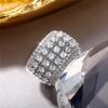 Роскошное кольцо с кристаллами кубического циркония для женщин, модный аксессуар для вечеринки, универсальное кольцо на палец, подарок-сюрприз, женские украшения