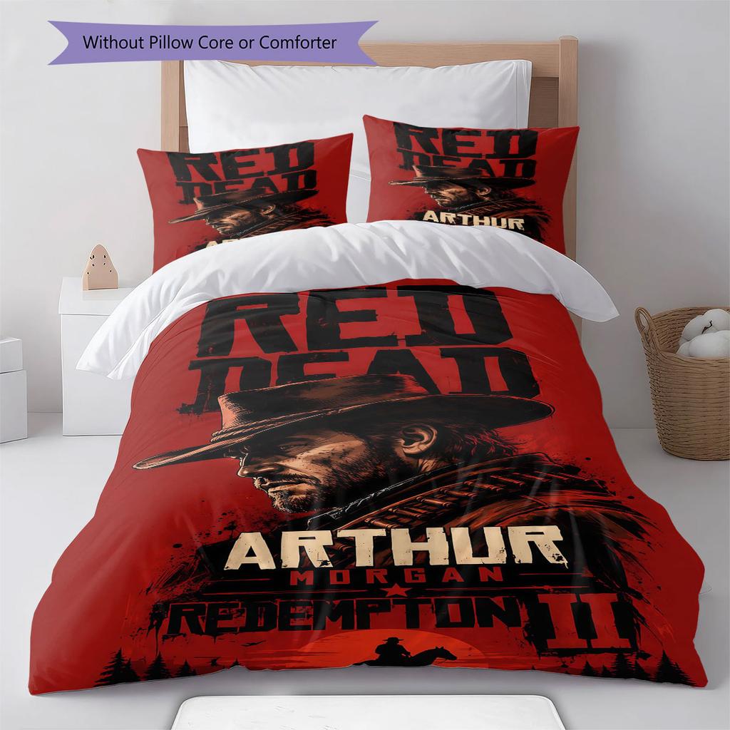 Arthur Morgan Bedding Quilt Set Quilt Cover Pillowcase Home Decoration Birthday Gift (1 * duvet cover + 2 * pillowcase, without core)