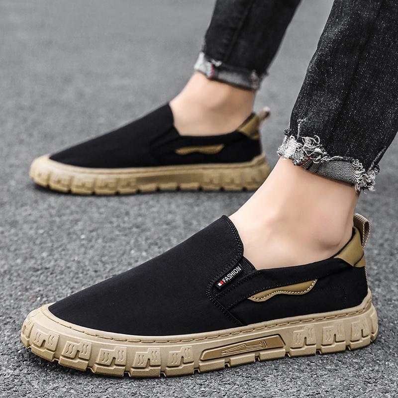 Мода 2024 года, мужские новые стильные удобные легкие повседневные кроссовки, парусиновая обувь для активного отдыха, обувь для ходьбы без застежек